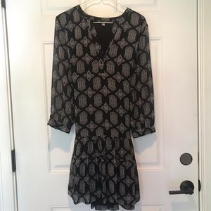 Rose & Olive Black and White Damask Dress Size M